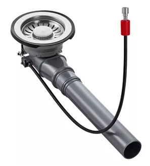 Franke Raumspar-Stösselventil mit Überlaufanschl. + Kabelzug