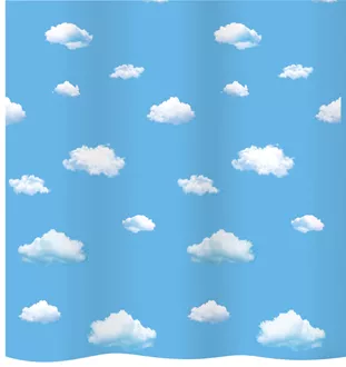 Textile shower curtain Clouds