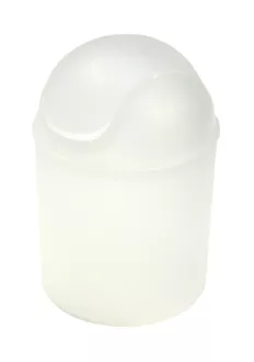 Waste bin small Trend Frosted white transparent